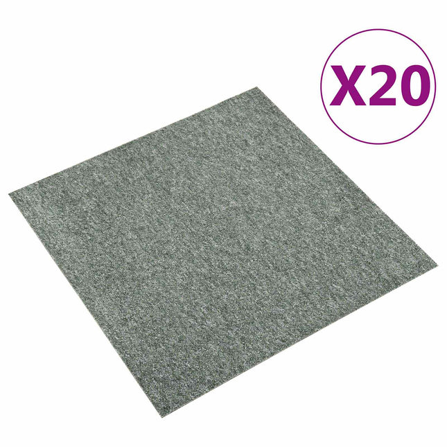 Tæppe 20 stk. Grøn 50 x 50 cm 100% Polypropylen