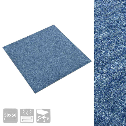 Tæppe 20 pcs Blå 50 x 50 cm 100% Polypropylen