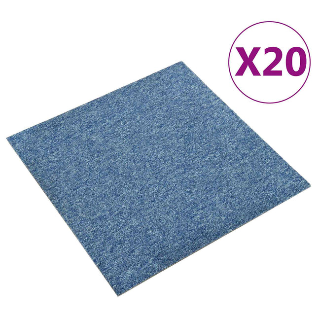 Tæppe 20 stk. Blå 50 x 50 cm 100% Polypropylen