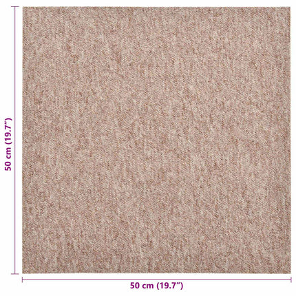 Tæppe 20 stk. Beige 50 x 50 cm 100% Polypropylen