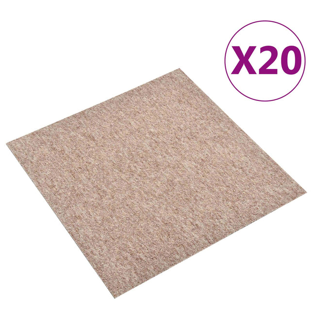 Tæppe 20 stk. Beige 50 x 50 cm 100% Polypropylen