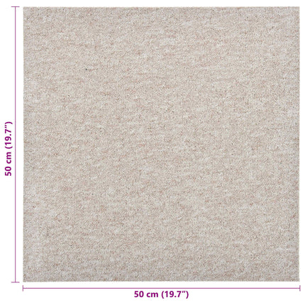 Tæppe 20 stk. Lys beige 50 x 50 cm 100% Polypropylen