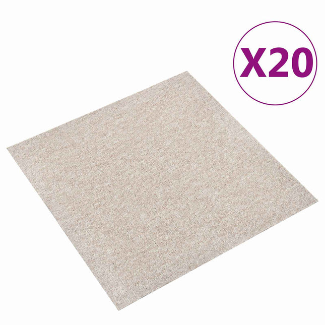 Tæppe 20 stk. Lys beige 50 x 50 cm 100% Polypropylen