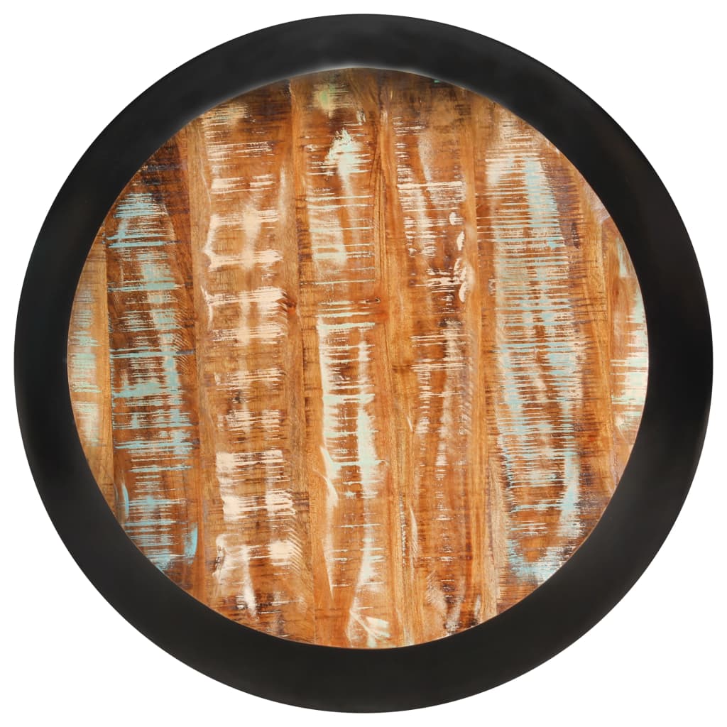 sofabord 68x68x30 cm massivt genbrugstræ sort