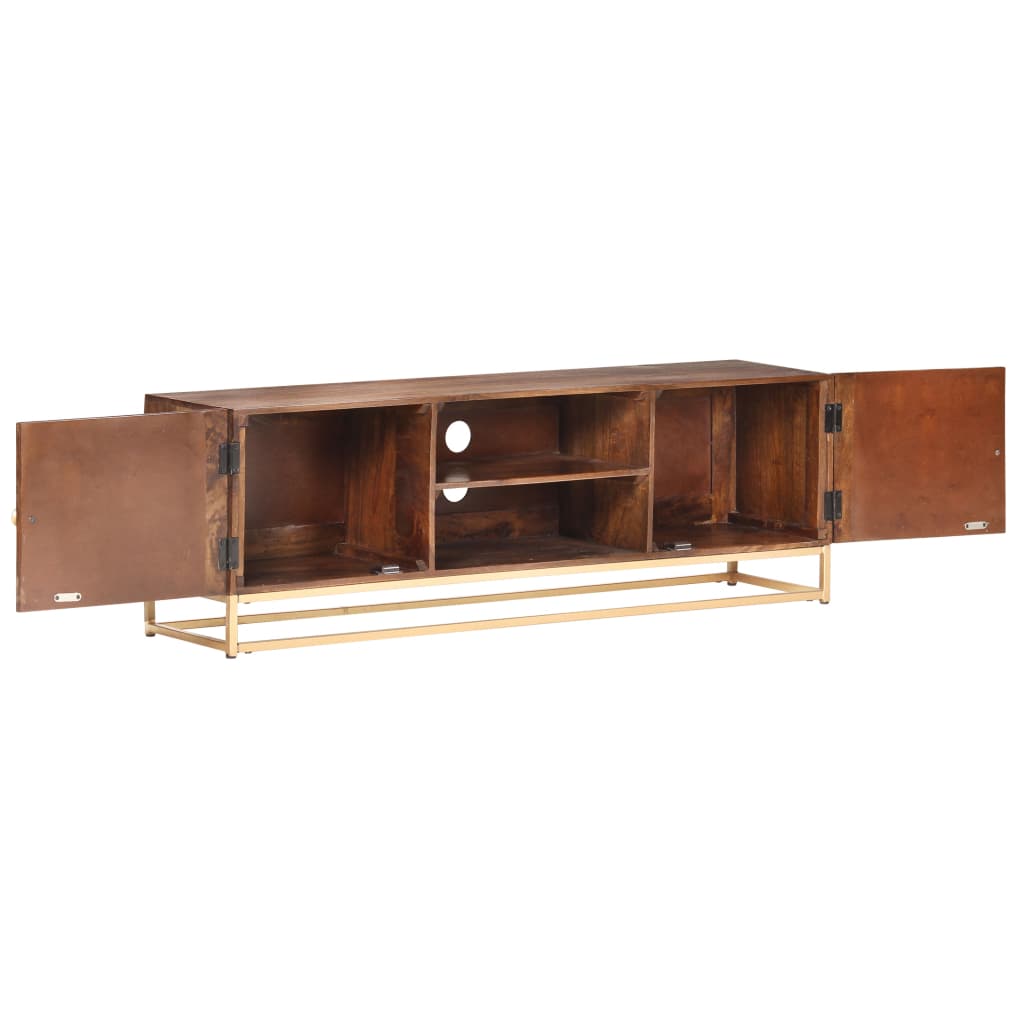 TV-skab 124x29x45 cm massivt mangotræ