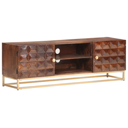 TV-skab 124x29x45 cm massivt mangotræ