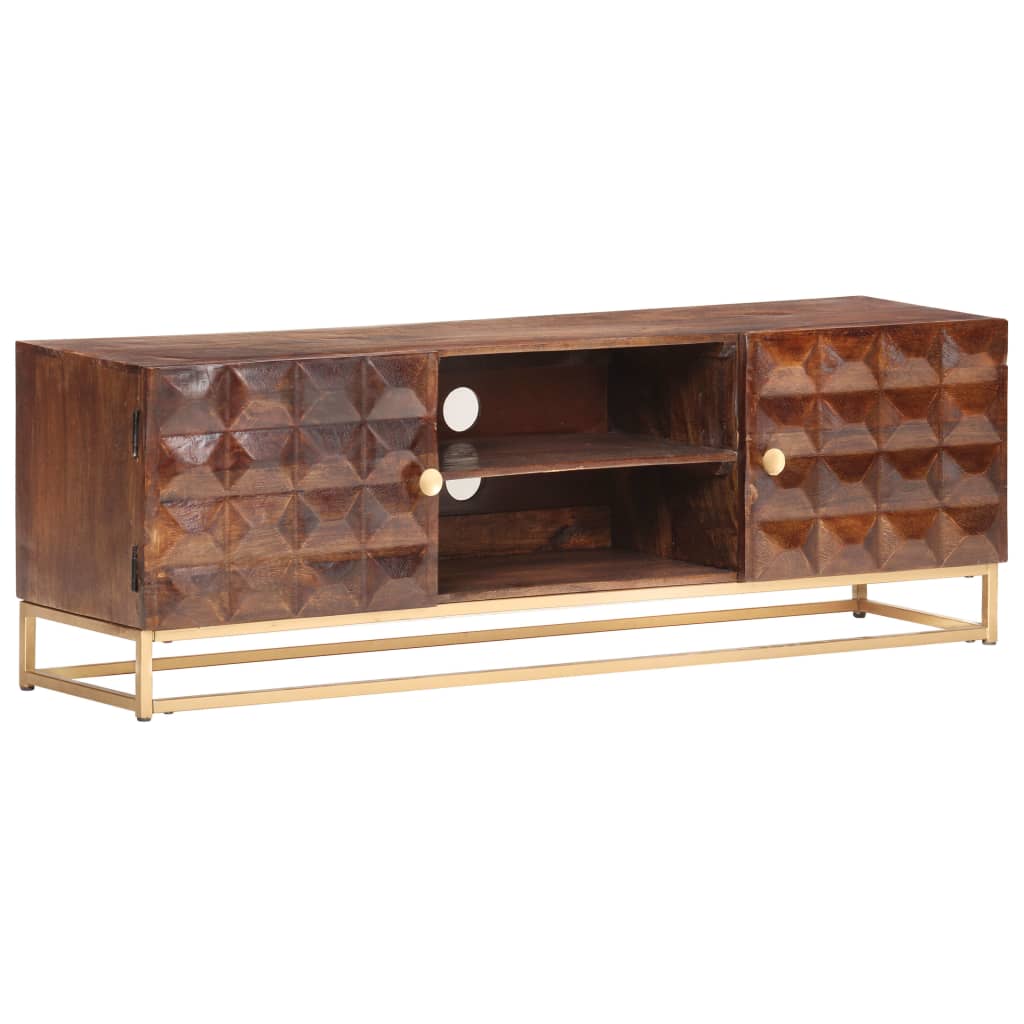 TV-skab 124x29x45 cm massivt mangotræ