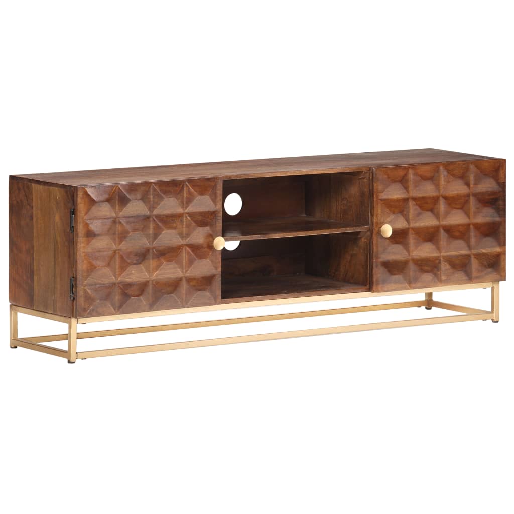 TV-skab 124x29x45 cm massivt mangotræ