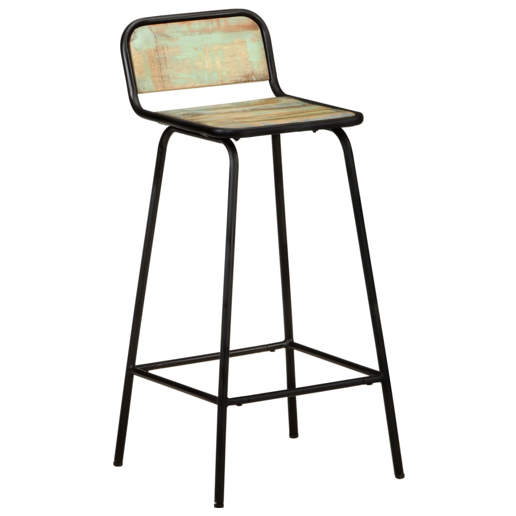 barstole 2 stk. massivt genbrugstræ