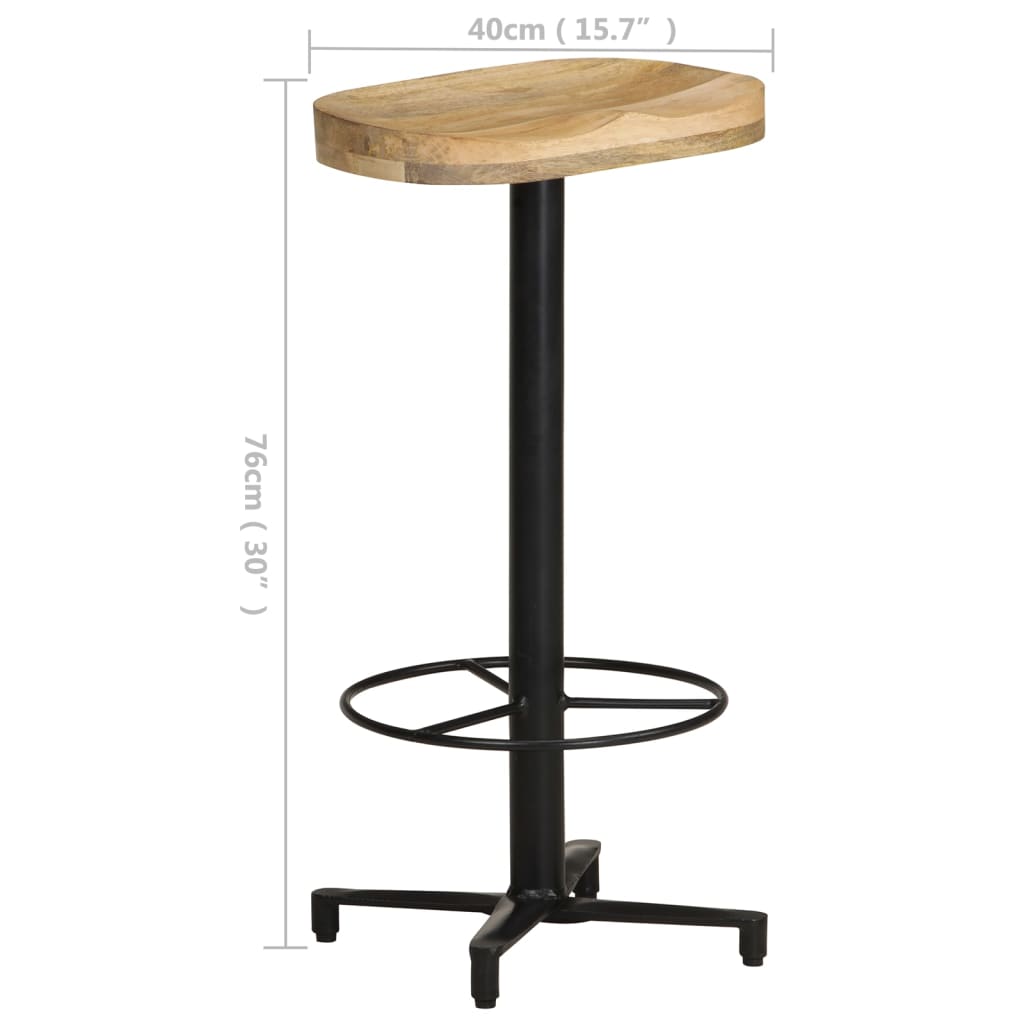 barstole 2 stk. 76 cm massivt mangotræ