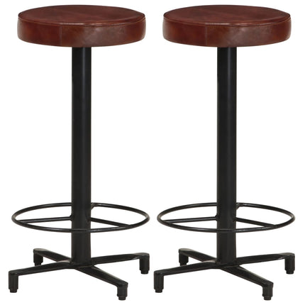 barstole 2 stk. 66 cm ægte læder