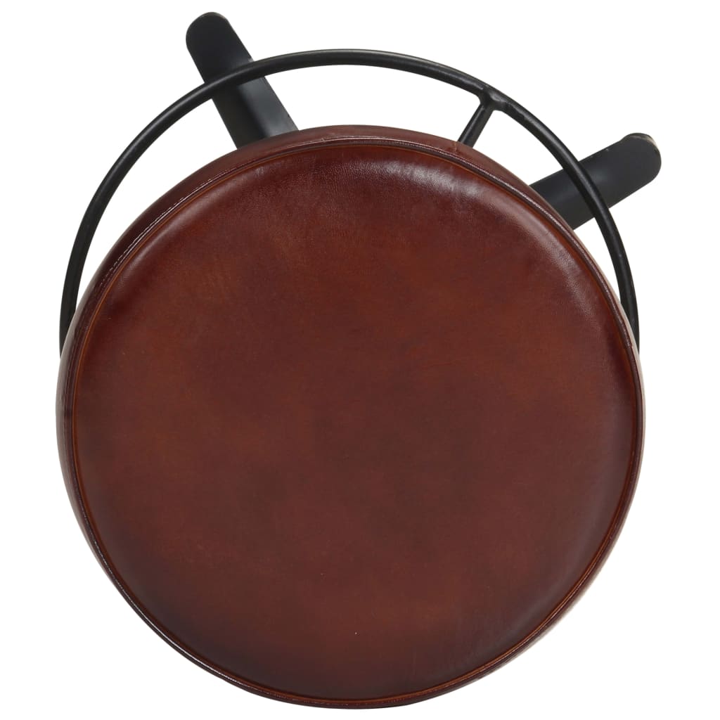 barstole 2 stk. 66 cm ægte læder