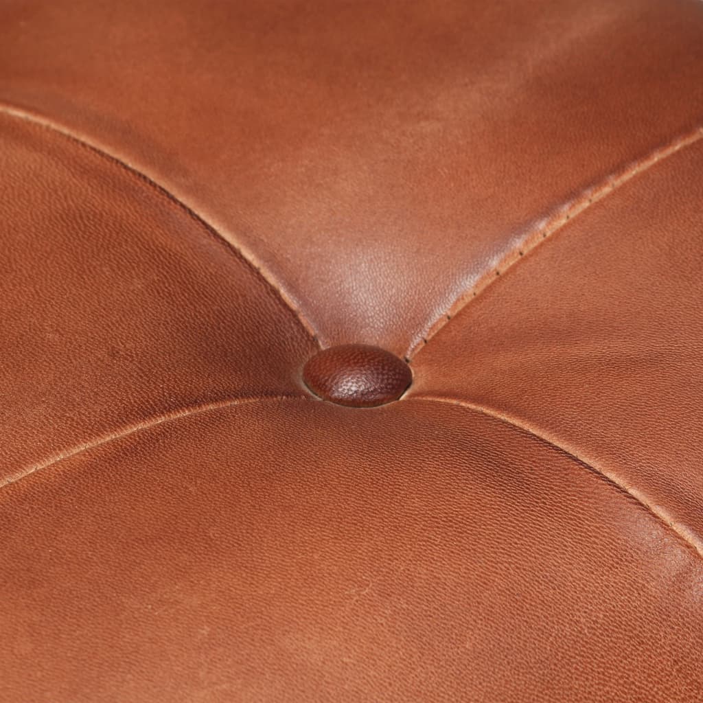 spisebordsstole med cantilever 2 stk. ægte læder brun