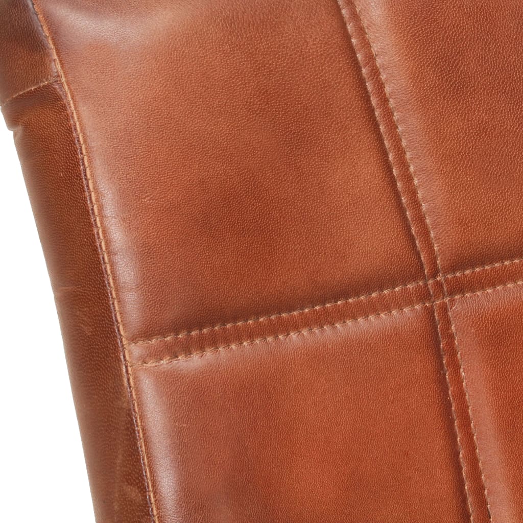 spisebordsstole med cantilever 2 stk. ægte læder brun