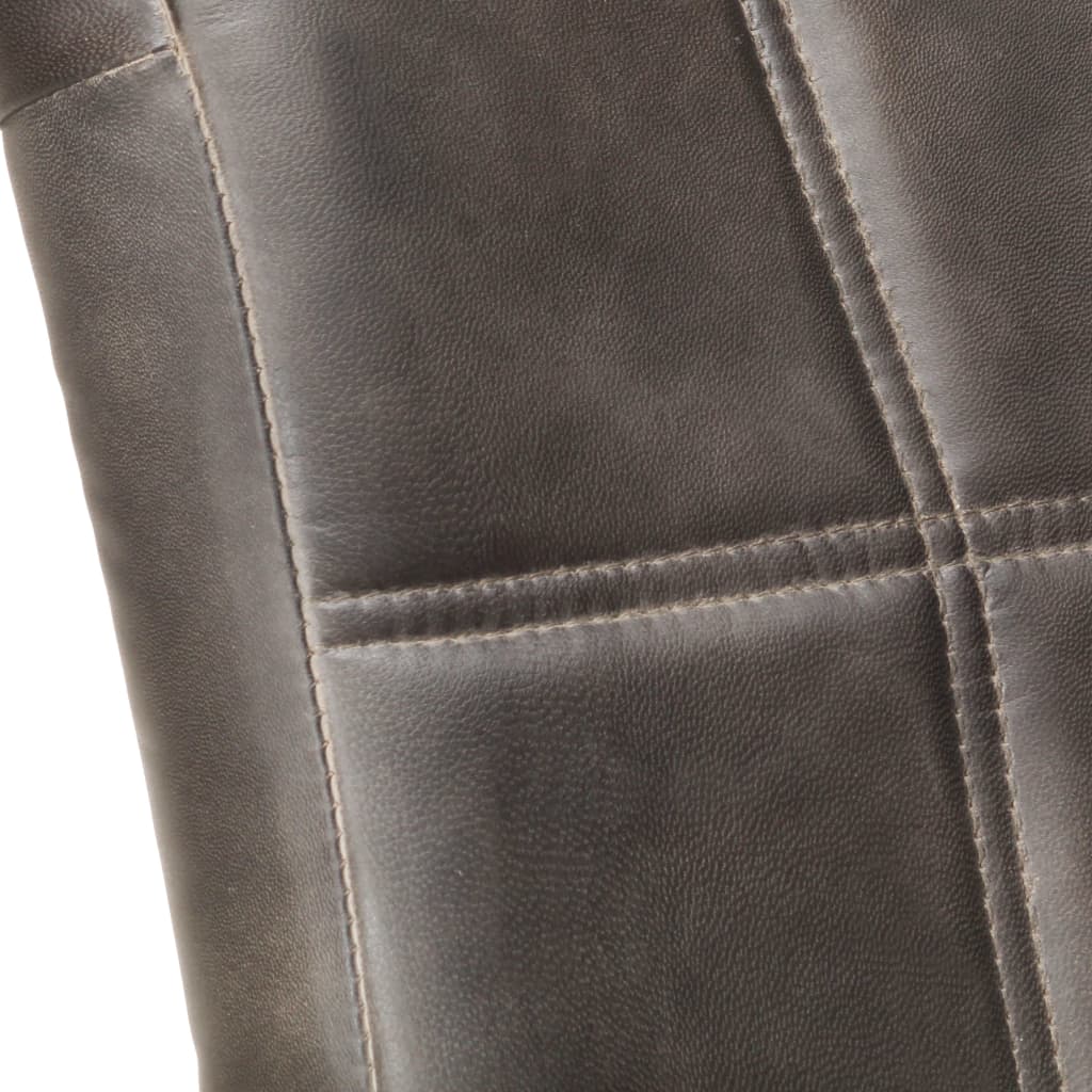 spisebordsstole med cantilever 2 stk. ægte læder grå