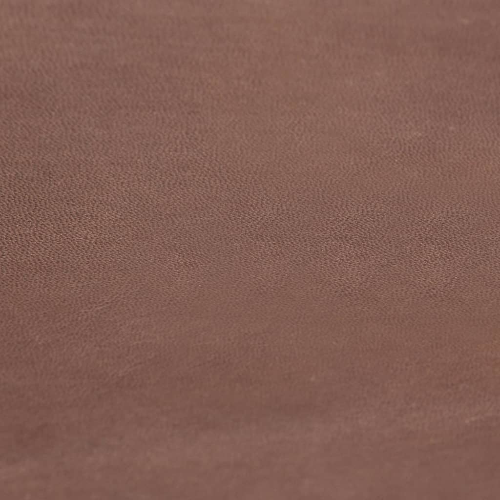 barstole 2 stk. ægte læder rustikbrun