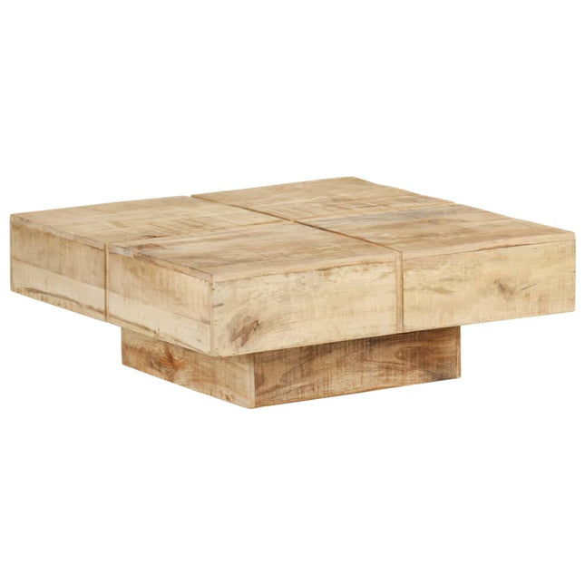 sofabord 80x80x28 cm massivt mangotræ