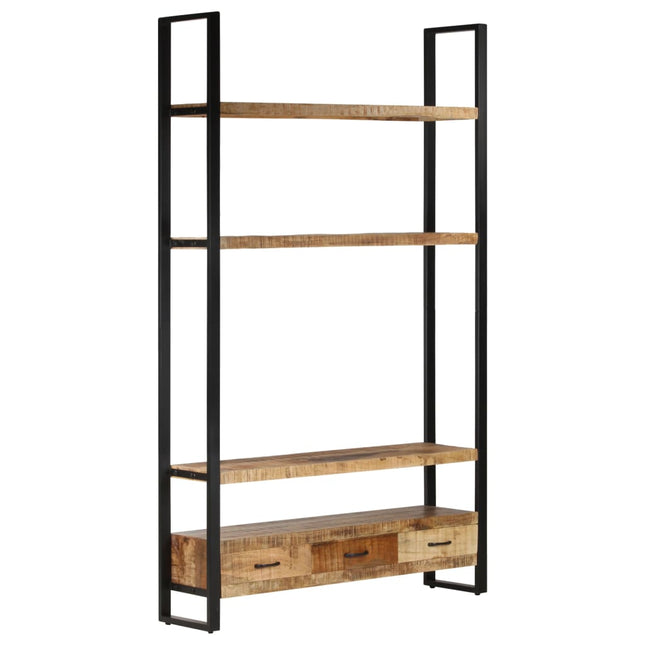 bogreol 118x30x200 cm massivt ru mangotræ