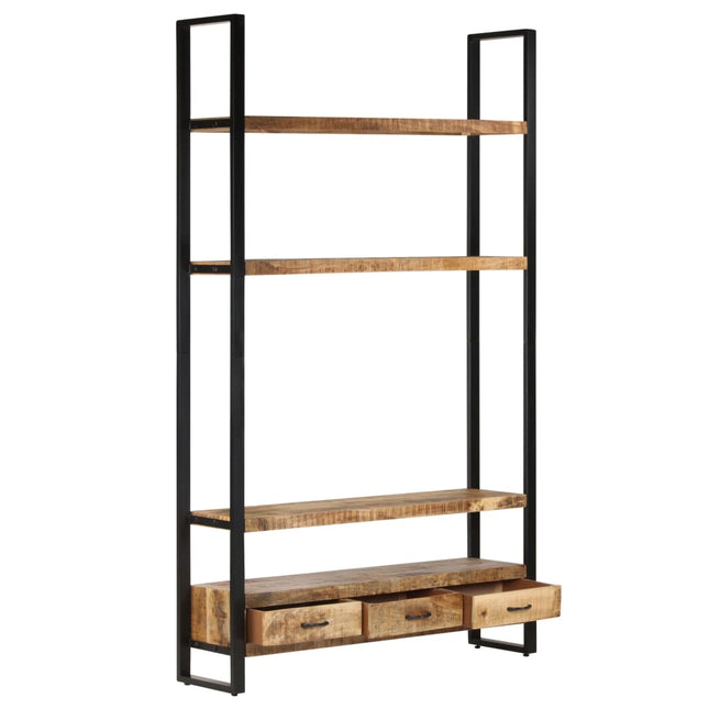 bogreol 118x30x200 cm massivt ru mangotræ