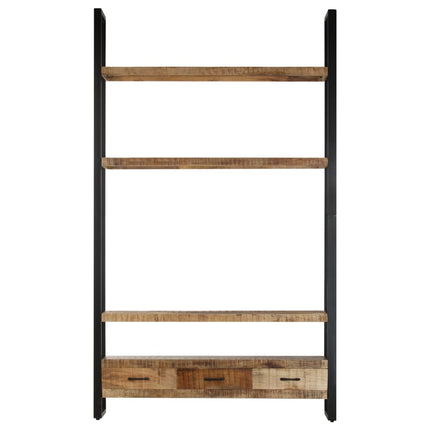 bogreol 118x30x200 cm massivt ru mangotræ
