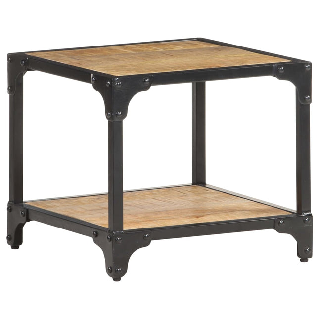 sofabord 40x40x36 cm massivt ru mangotræ