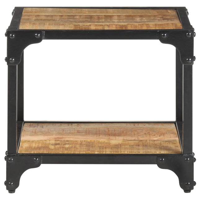 sofabord 40x40x36 cm massivt ru mangotræ