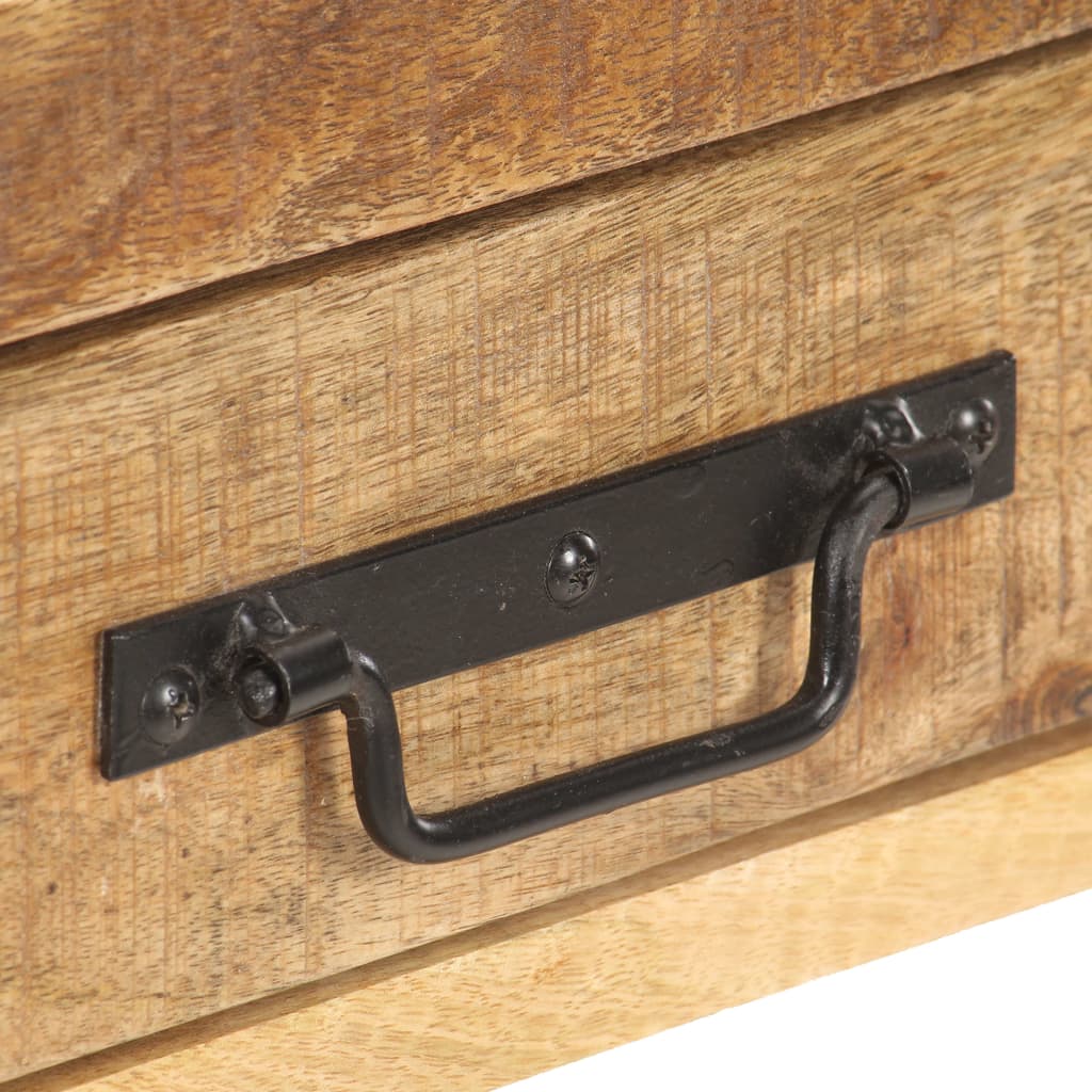 skænk 120x30x75 cm massivt ru mangotræ