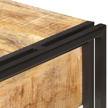 skænk 120x30x75 cm massivt ru mangotræ