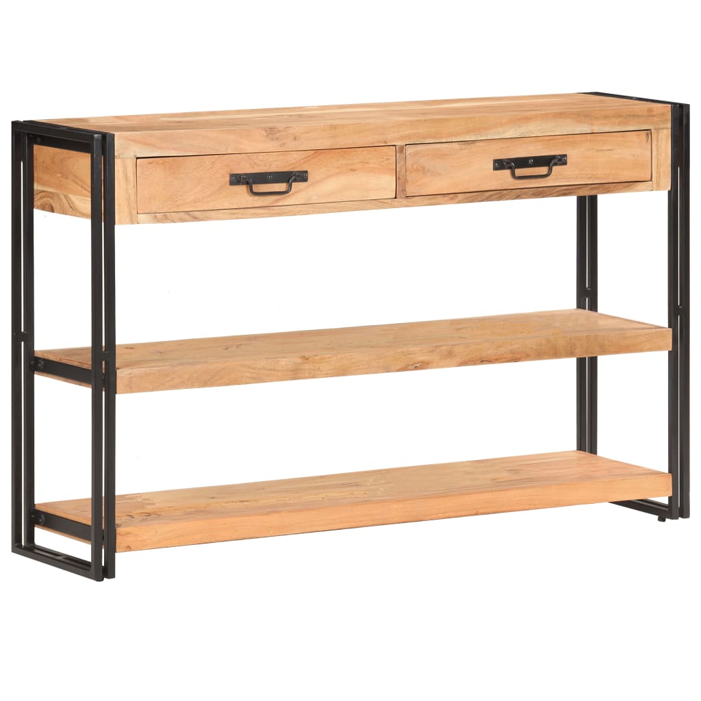 skænk 120x30x75 cm massivt akacietræ