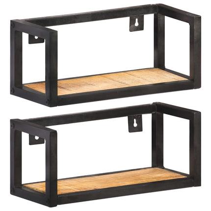 væghylder 2 stk. 40 cm ru mangotræ