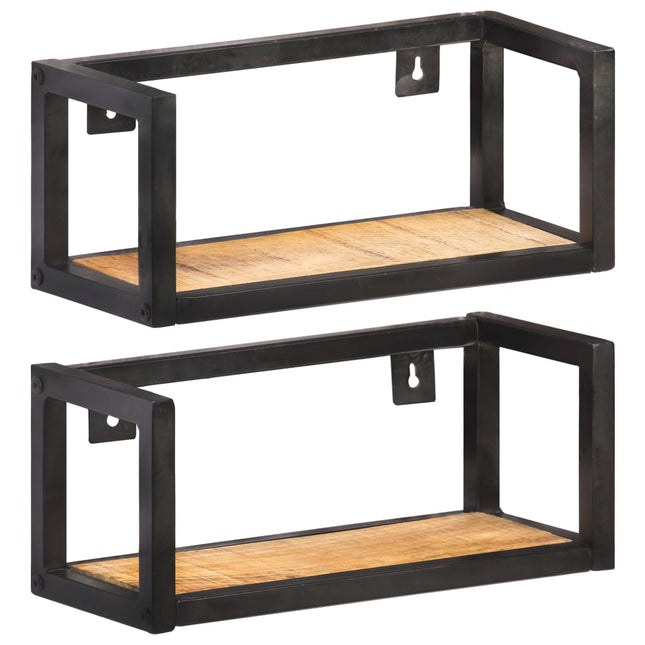 væghylder 2 stk. 40 cm ru mangotræ