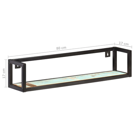 væghylder 2 stk. 80 cm massivt genbrugstræ