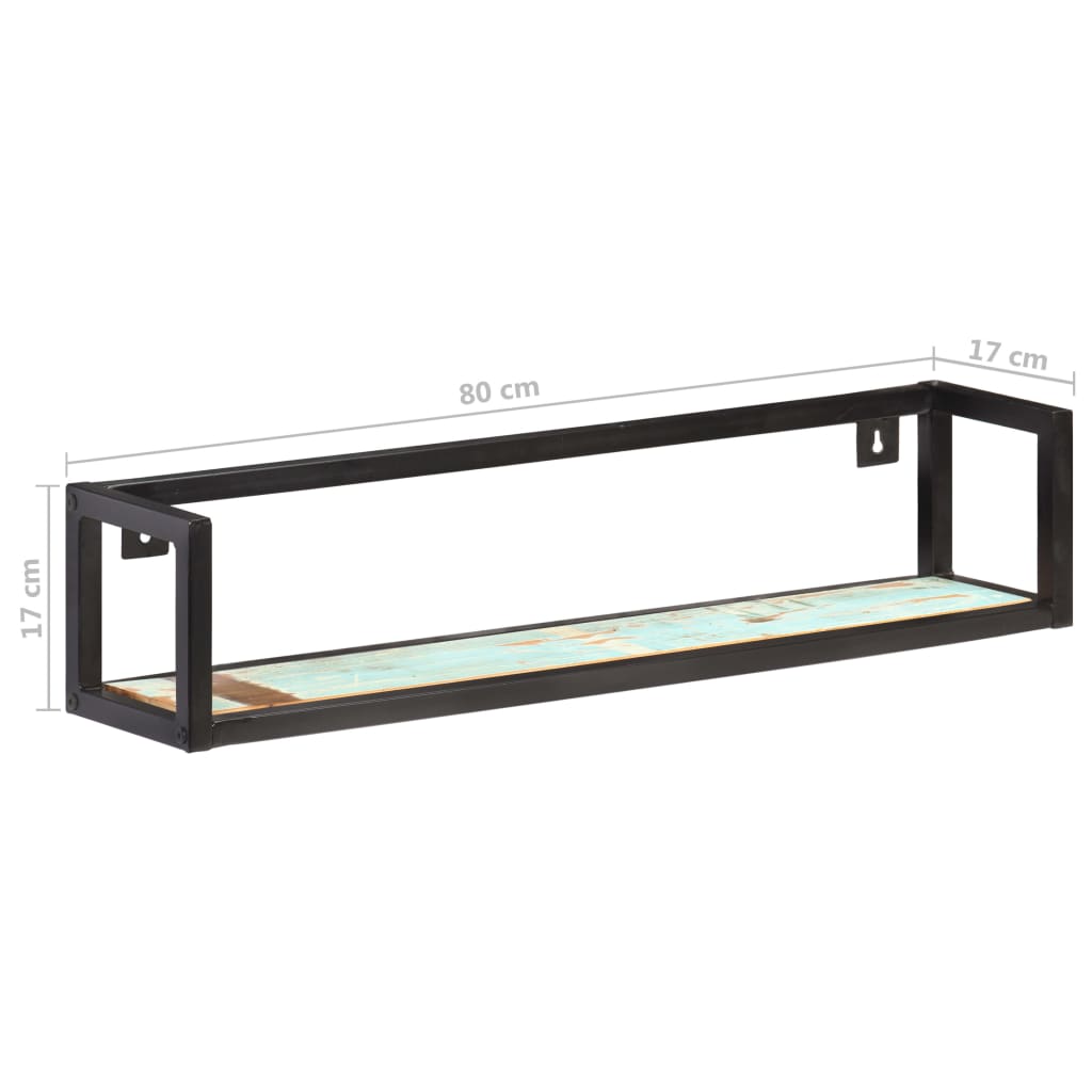 væghylder 2 stk. 80 cm massivt genbrugstræ