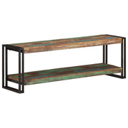 tv-skab 120x30x40 cm massivt genbrugstræ og stål