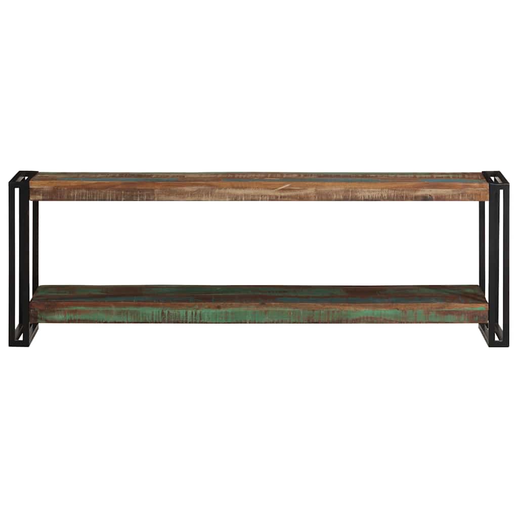 tv-skab 120x30x40 cm massivt genbrugstræ og stål