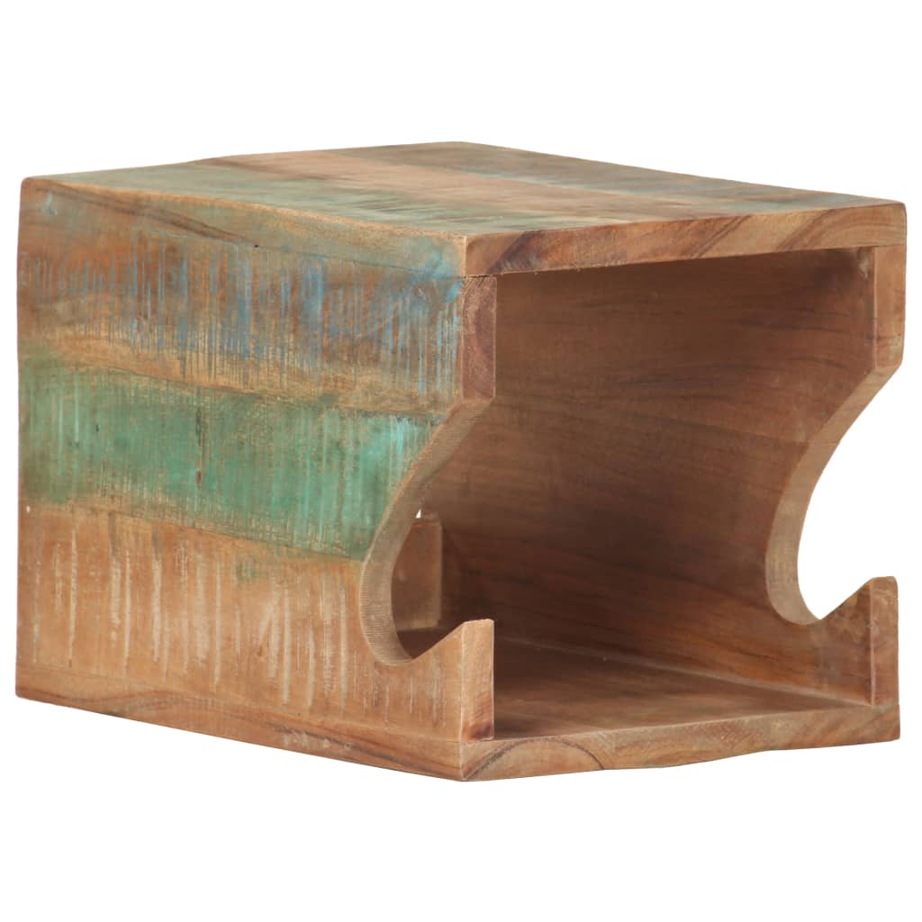 cykelophæng til væg 35x25x25 cm massivt genbrugstræ