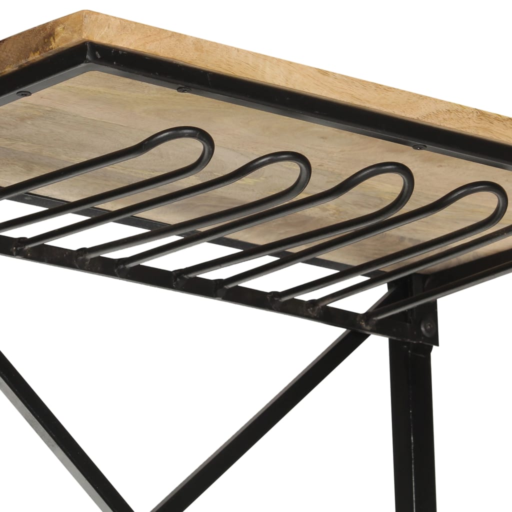 vinskab i traktordesign 49x31x172 cm ru mangotræ hvid