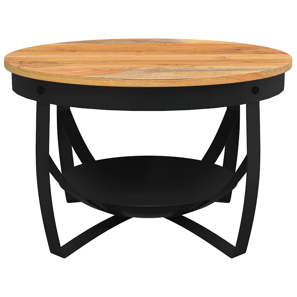 sofabord Ø68x43 cm massivt akacietræ