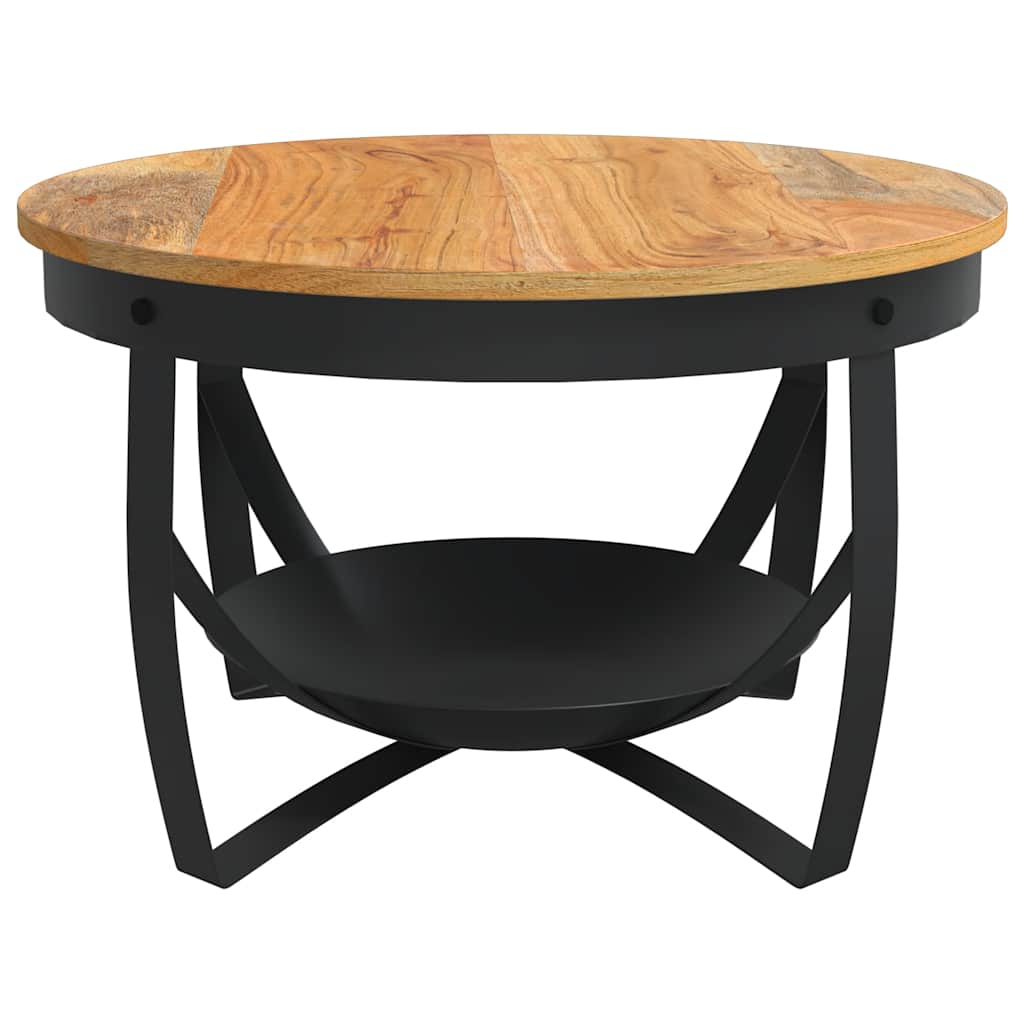 sofabord Ø68x43 cm massivt akacietræ