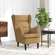 lænestol fløjl brun