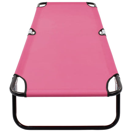 foldbar liggestol stål pink