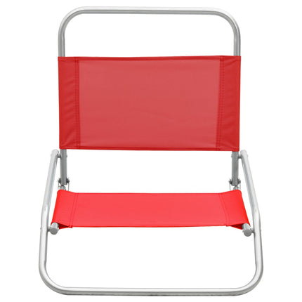 foldbare strandstole 2 stk. stof rød