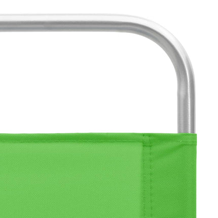 foldbare strandstole 2 stk. stof grøn