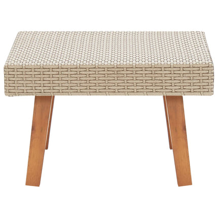 udendørs sofabord polyrattan beige