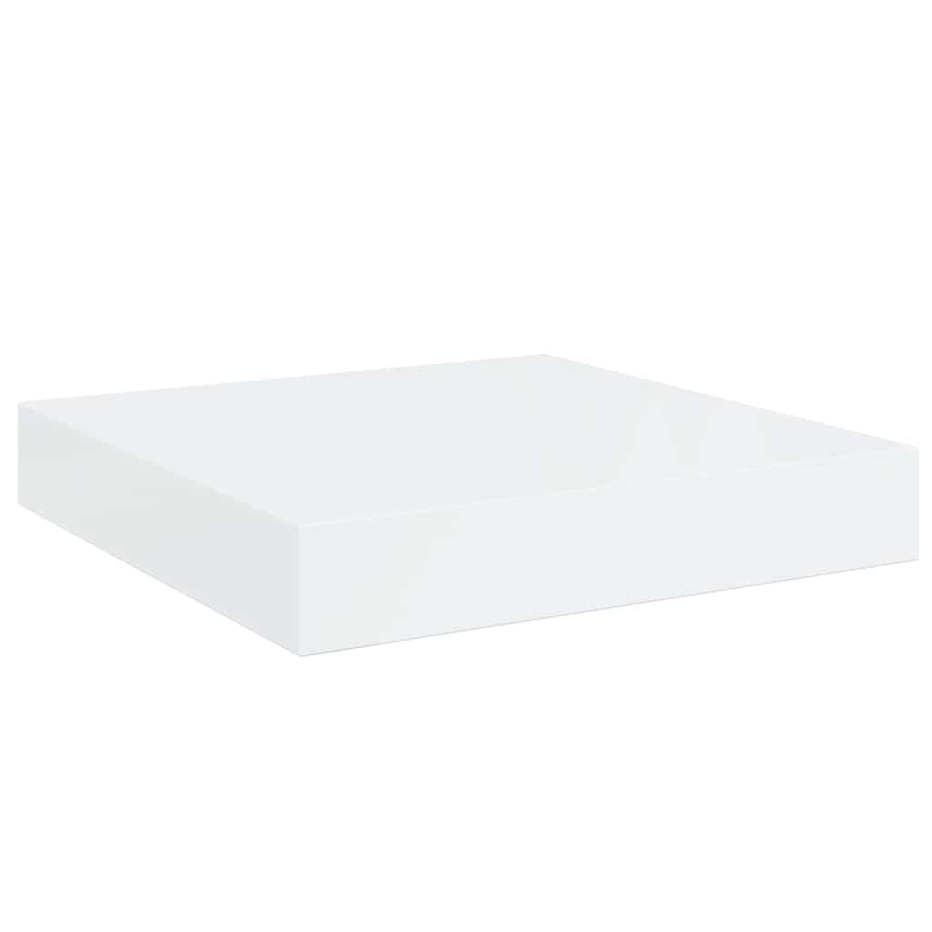 væghylder 2 stk. 23x23,5x3,8 cm MDF hvid højglans