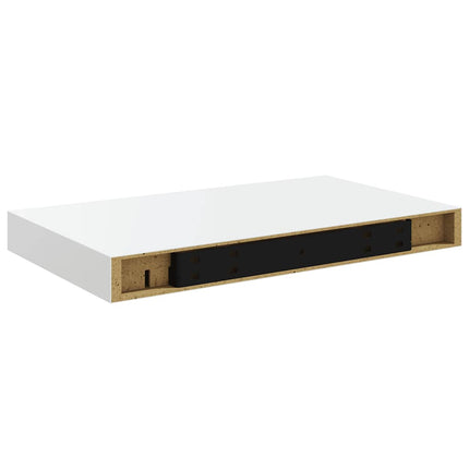 væghylder 2 stk. 40x23,5x3,8 cm MDF hvid højglans