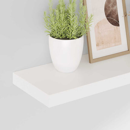 væghylder 2 stk. 50x23,5x3,8 cm MDF hvid højglans