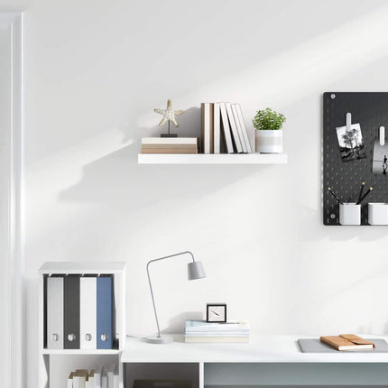 væghylde 60x23,5x3,8 cm MDF hvid højglans