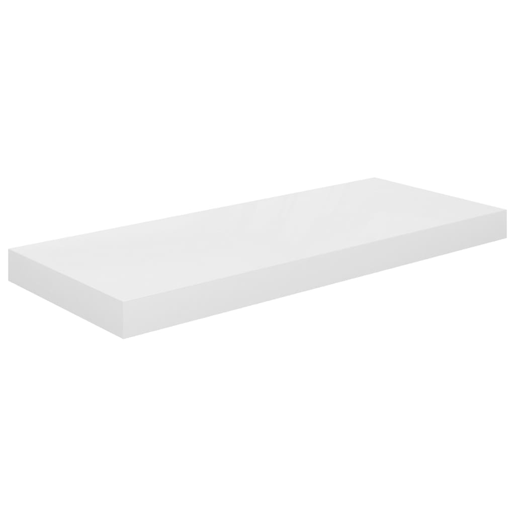 væghylder 2 stk. 60x23,5x3,8 cm MDF hvid højglans