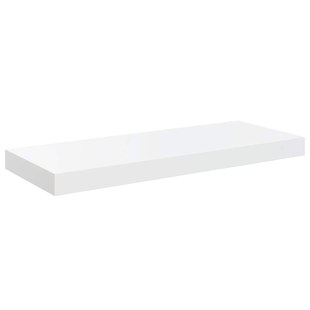 væghylder 2 stk. 60x23,5x3,8 cm MDF hvid højglans